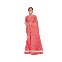 Pink Weightless Georgette Saree